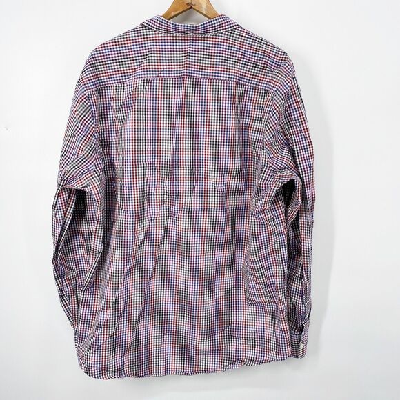 Structure Slim Fit Men's Multicolor Gingham Check Plaid Button Front Shirt XL - Picture 2 of 5
